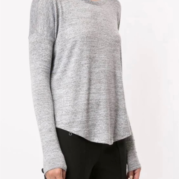 Rag & Bone, Hudson Crewneck Long-Sleeve Grey Top - Picture 3 of 10